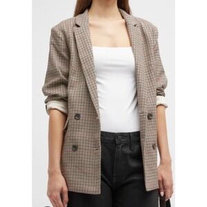 Rails Women's Jac Blazer Double Breasted Houndstooth Cambridge Plaid Academia M